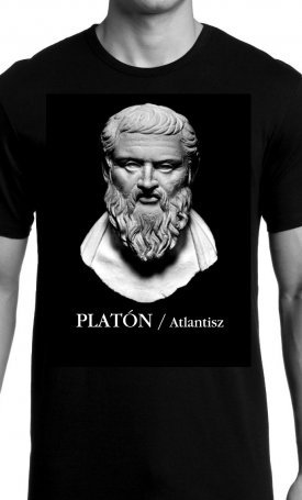 Atlantisz-póló - Platón - unisex XL